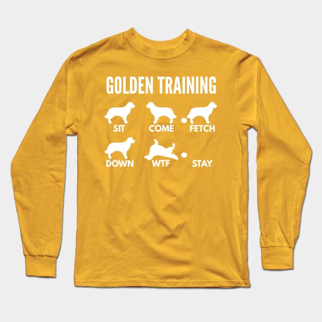 Golden Training Golden Retriever Dog Tricks Long Sleeve T-Shirt by DoggyStyles